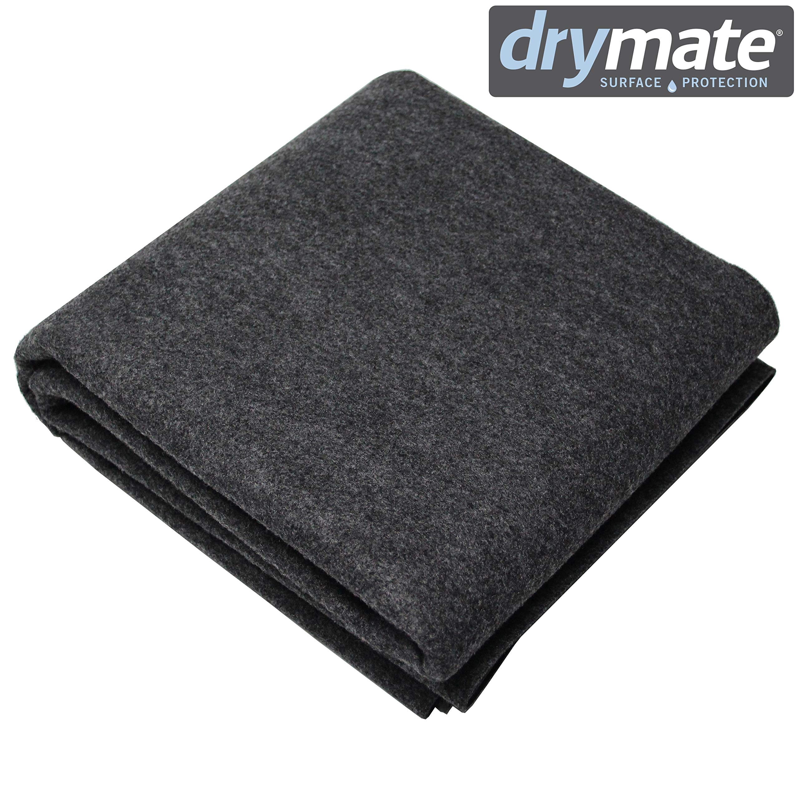 Drymate Black & Gray Paw Print Personalized Cat Litter Box Mat