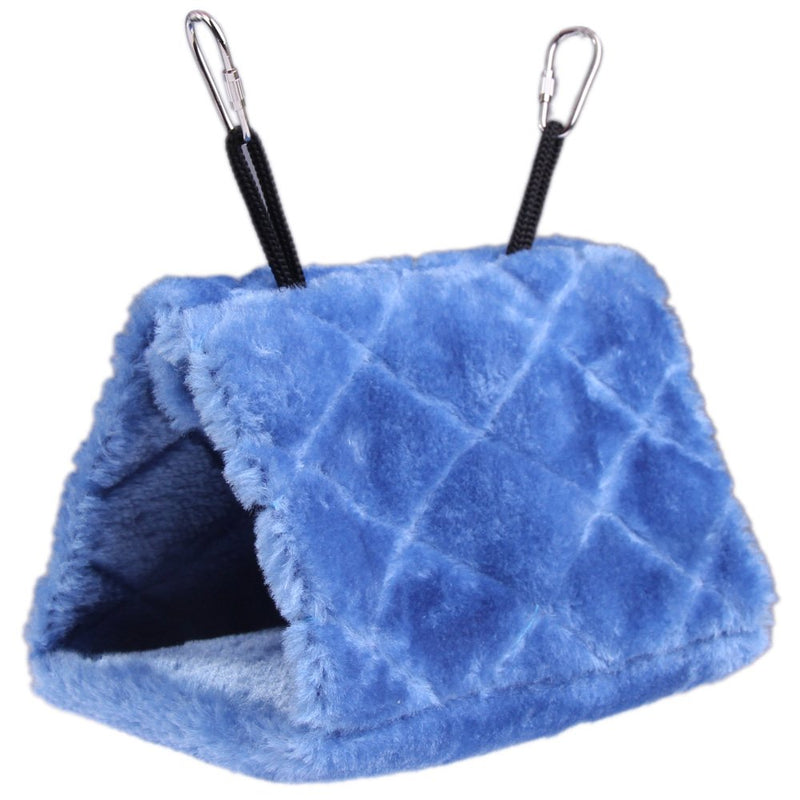 Vktech® Plush Snuggle Bird Hammock Hanging Snuggle Cave Happy Hut Bird Parrot Hideaway Size M (23.5 * 22cm) Blue - PawsPlanet Australia