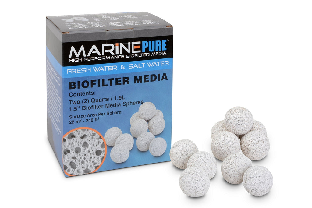 [Australia] - CerMedia MarinePure 1.5-Inch Sphere Bio-Filter Media for Marine and Freshwater Aquariums, 2-Quart White 