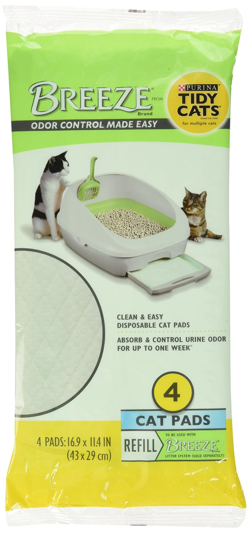 [Australia] - Breeze Tidy Cat Litter Pads 16.9"x11.4" - 2 Pack of 4 Pads (2-Pack) 2-Pack 