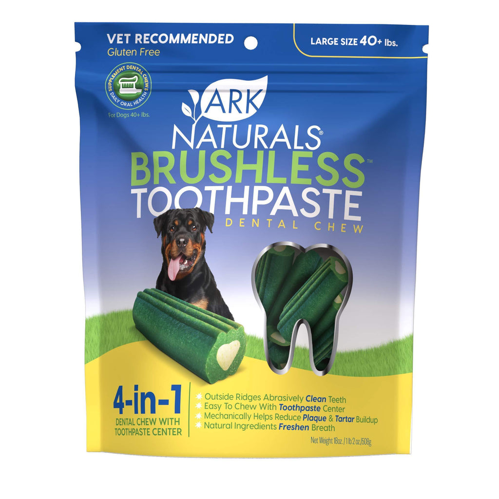 Ark Naturals Brushless Toothpaste for Large Breeds, Vet Recommended Natural Dental Chews for Dogs, Plaque, Tartar & Bacteria Control, Packaging May Vary Single Pack - PawsPlanet Australia