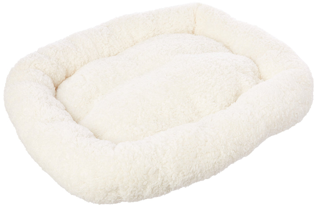 [Australia] - Long Rich HCT ERE-001 Super Soft Sherpa Crate Cushion Dog and Pet Bed, White, By Happycare Textiles Standard style 24 x 18 inches 