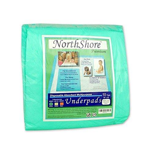 [Australia] - NorthShore Premium, 36 x 36, 40 oz, Puppy Pads, Green, Ultra Large, Pack/10 Green, 36x36, 40 oz. 