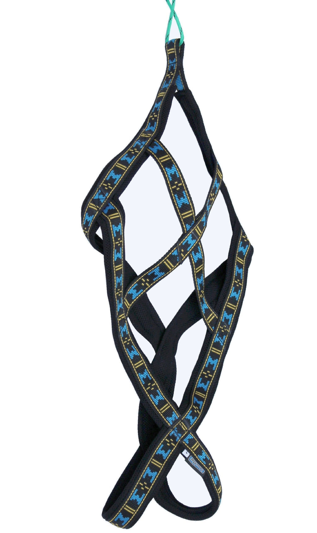 [Australia] - Weight Pulling Sledding Dog Harness X-Back Style Black/Blue EXLarge, 27.5" Neck Circumference 