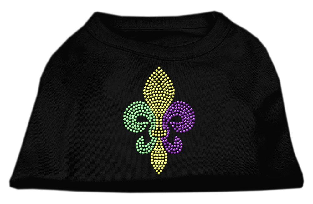 Mirage Pet Products Mardi Gras Fleur De Lis Rhinestone Dog Shirt, Medium, Black - PawsPlanet Australia