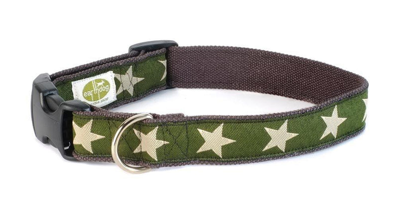 [Australia] - Earthdog Hemp Dog Collar in Star Pattern Green Large 