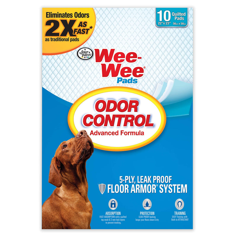 Wee-Wee Puppy Training Pee Pads 22" x 23" Standard Size Odor Control Pads Standard 22" x 23" 10 Count - PawsPlanet Australia