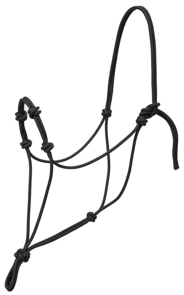 Weaver Leather Silvertip Four Knot Rope Halter Black Small - PawsPlanet Australia
