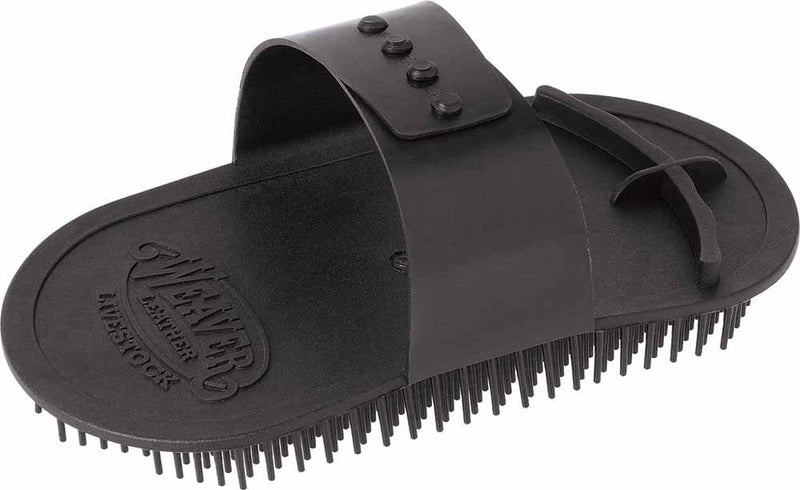 Weaver Leather Massage Brush Black - PawsPlanet Australia