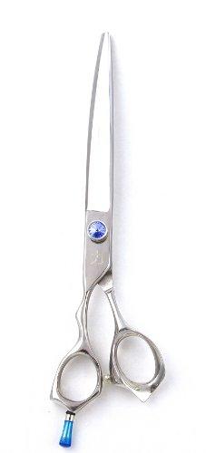 [Australia] - ShearsDirect Japanese 440C Stainless Steel Curved True Left Hand Professional Grooming Shear, 8-Inch 