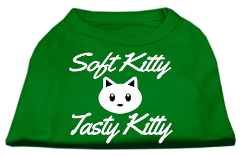[Australia] - Mirage Pet Products 20-Inch Softy Kitty, Tasty Kitty Screen Print Dog Shirt, 3X-Large, Emerald Green Not Applicable 