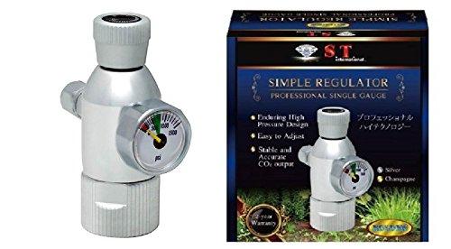 [Australia] - S.T. International Aquarium 1-Gauge CO2 Simple Regulator, Silver 