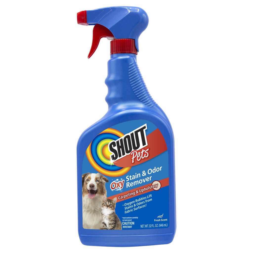 Shout for Pets Odor and Urine Eliminator - Effective Way to Remove Puppy & Dog Odors and Stains from Carpets & Rugs - Stain & Odor Eliminator - Shout Pet Urine Destroyer, Shout Stain Remover for Pets Turbo Oxy 32 Fl Oz (Pack of 1) Stain & Odor Remover - PawsPlanet Australia