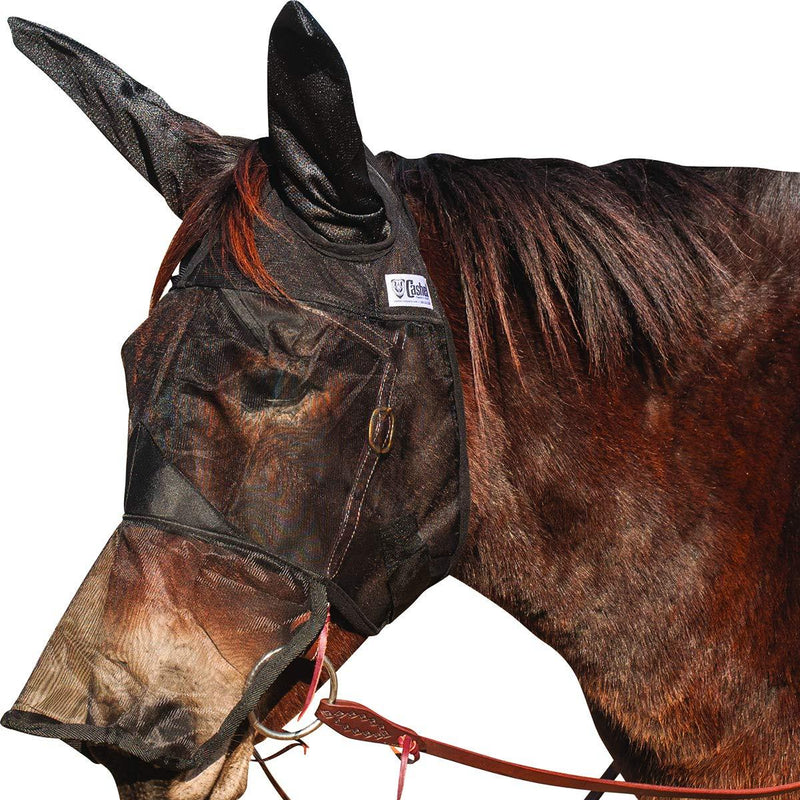 Cashel Quiet Ride Fly Mask With Ears and Long Nose for Mule/Donkey - Size: Arab/Cob/Small Quarter Horse - PawsPlanet Australia