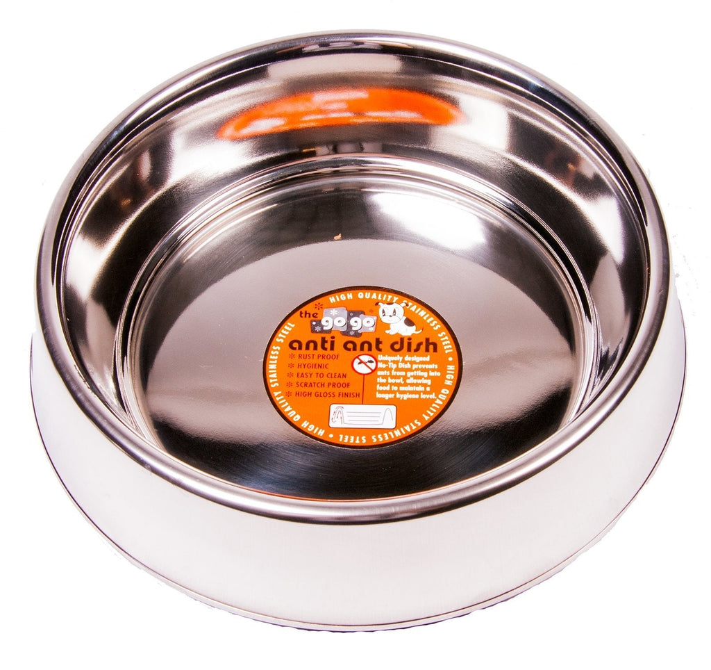 [Australia] - GoGo Pet Products Stainless Steel Anti-Ant Pet Dog Bowl, 64-Ounce 