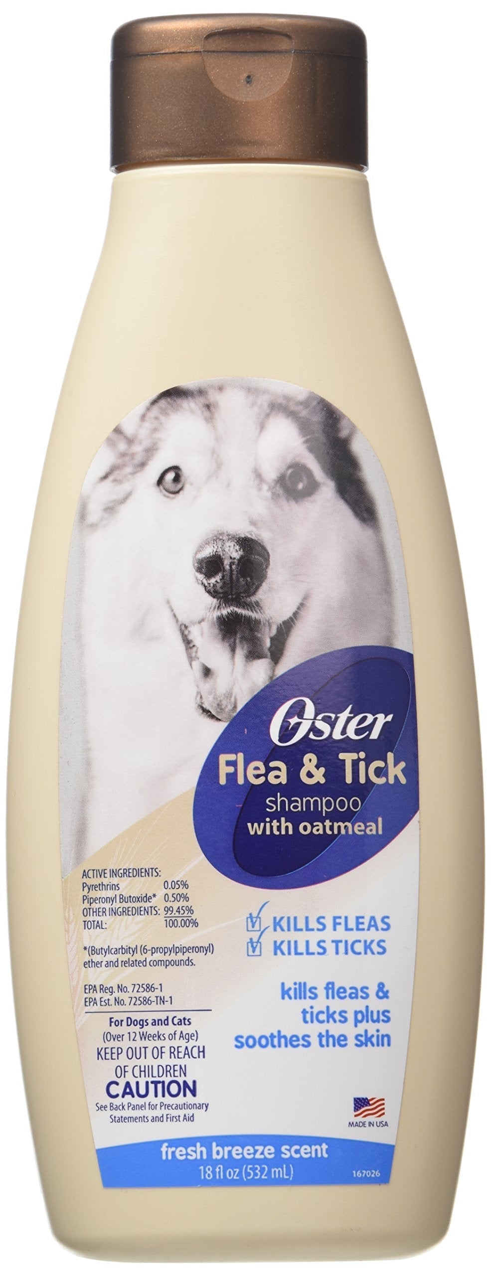 [Australia] - Oster Flea and Tick Shampoo with Oatmeal Fresh Breeze 