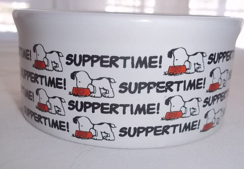 [Australia] - Peanuts Snoopy Suppertime! Small Dog Bowl 4-1/2" 