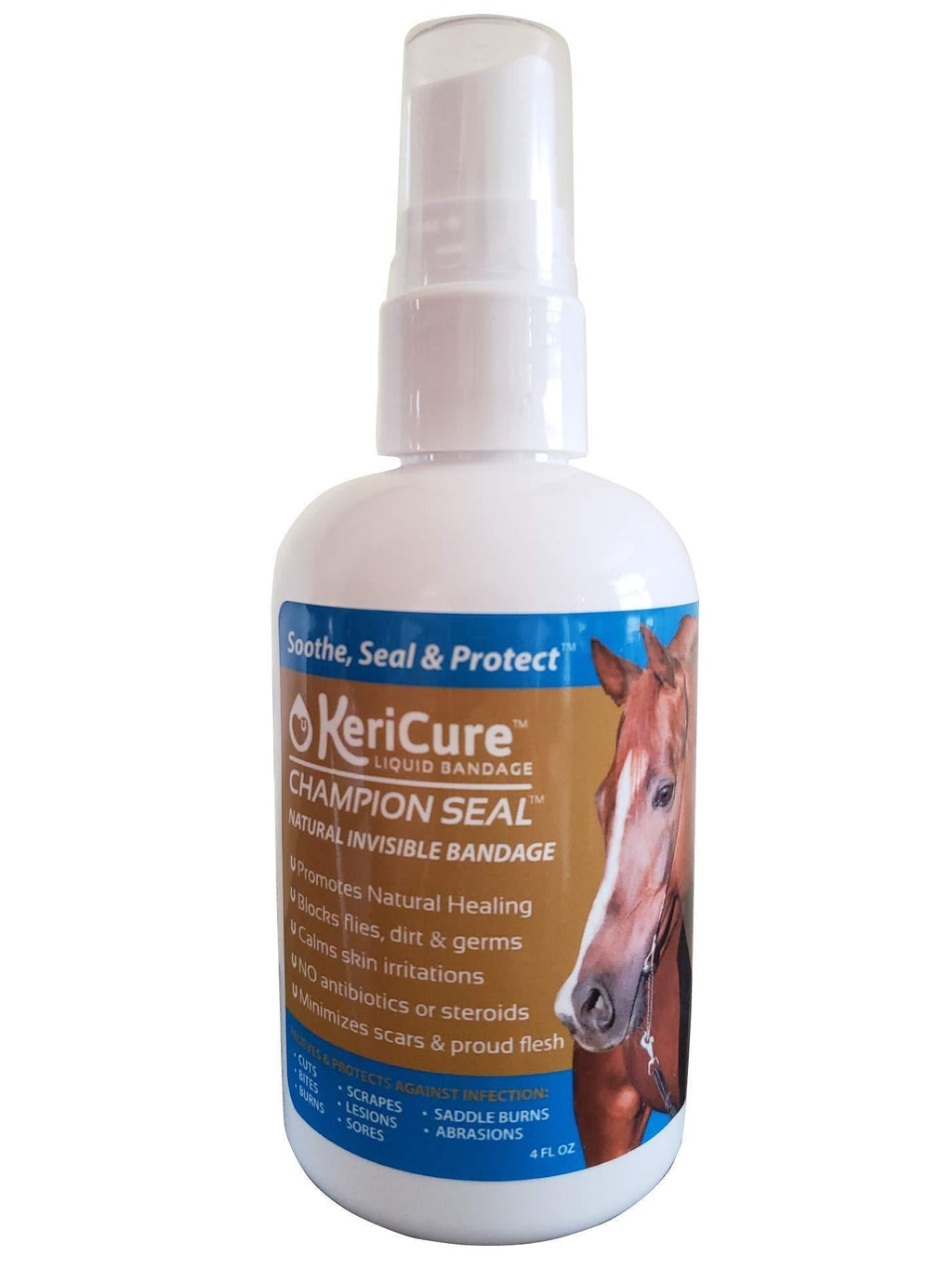 KeriCure 4 oz Champion Seal Spray on Liquid Bandage for Horses/Large Animals - PawsPlanet Australia