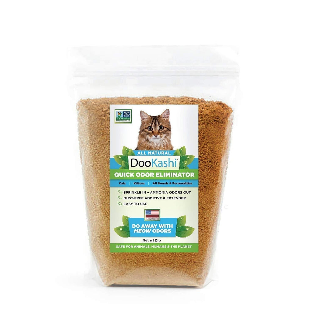 [Australia] - DooKashi Cat Litter Deodorizer and Cat Odor Eliminator - Cats Litter Additive Extender and Odor Remover, All Natural, Probiotic Powered, Non-GMO Project Verified 2 lb 