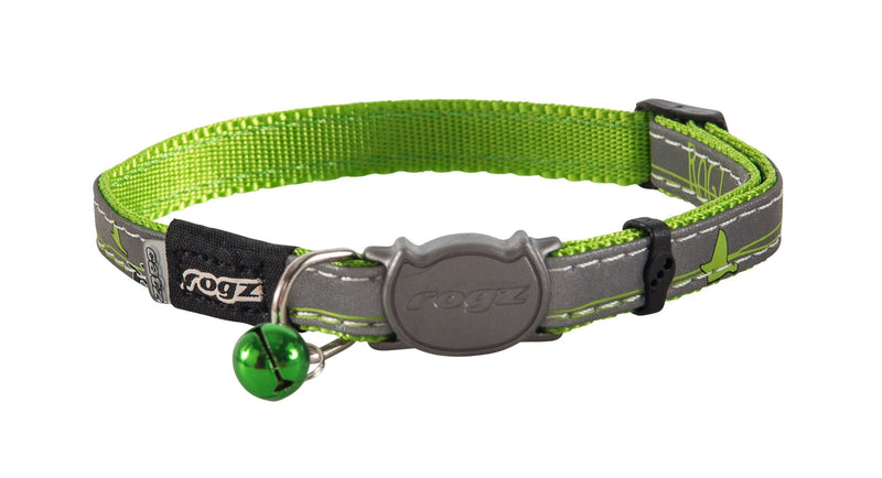 Rogz Nightcat Cat Collar One Size Lime - PawsPlanet Australia