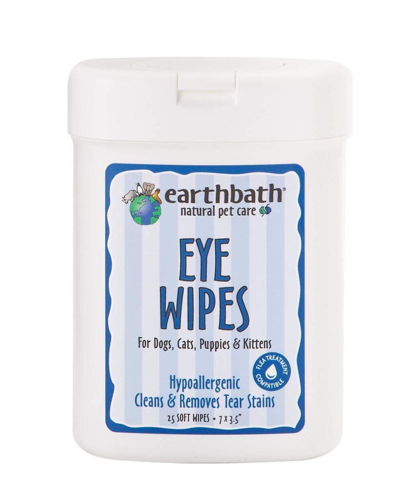 [Australia] - Earthbath All Natural Specialty Eye Wipes, 25 Wipes (Pack of 2) 