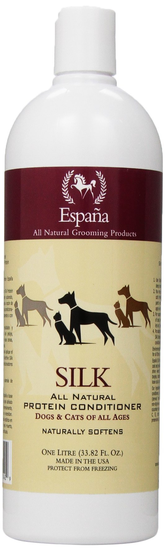 [Australia] - Espana Silk ESP1000DC Specially Formulated Silk Protein Conditioner for Dogs and Cats 1L-33.82 Ounce Dog and Cat 