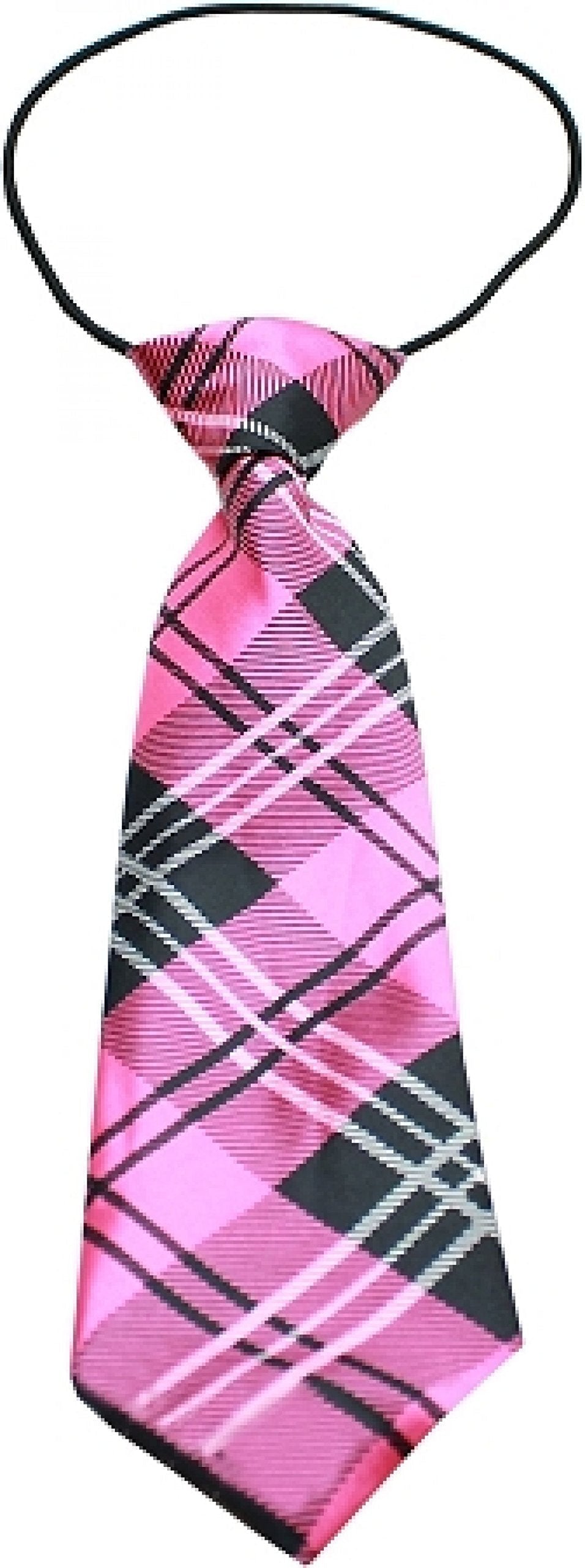 [Australia] - Mirage Pet Products 46-08 Plaid Pink Big Dog Neck Tie, Large 