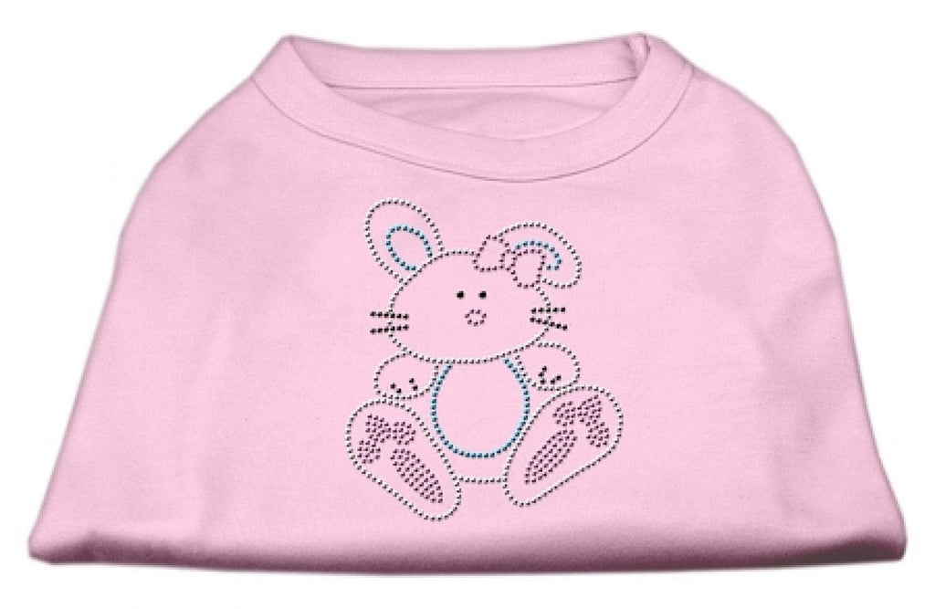 [Australia] - Mirage Pet Products Bunny Rhinestone Dog Shirt, Small, Light Pink 