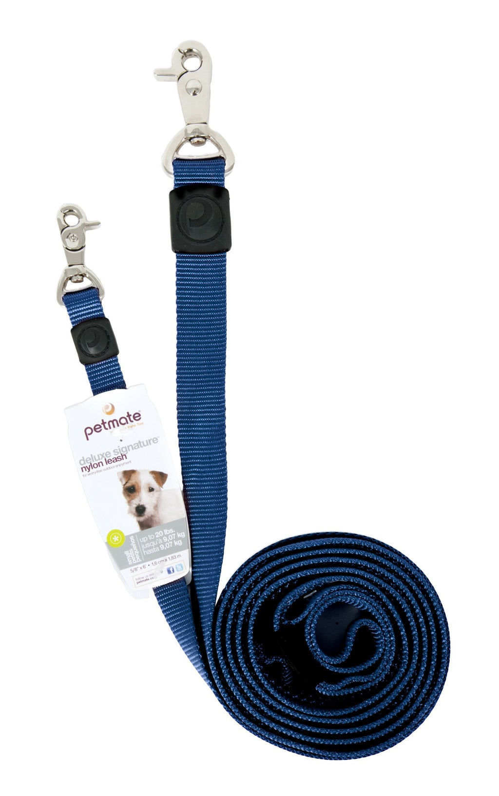 [Australia] - Petmate Pm Signature Deluxe Leash, 5/8 x 6', Blue 