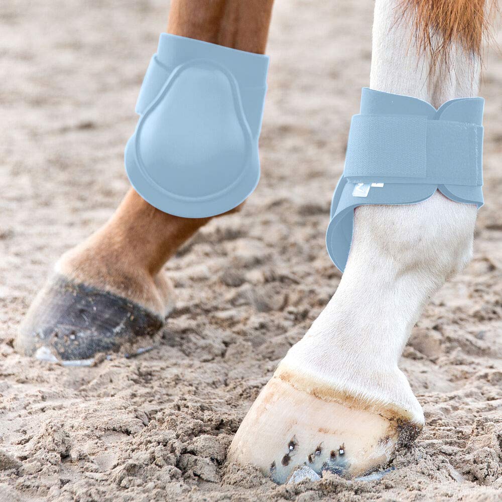 HORZE Protective Lightweight Adjustable Horse Fetlock Boots (Sold in Pairs) Cashmere Blue - PawsPlanet Australia