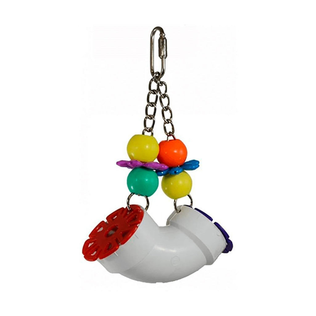 [Australia] - Super Bird Creations SB751 PVC Forager Bird Toy with Colorful Birds & Flowers, Large Size, 3” x 5” x 8” 