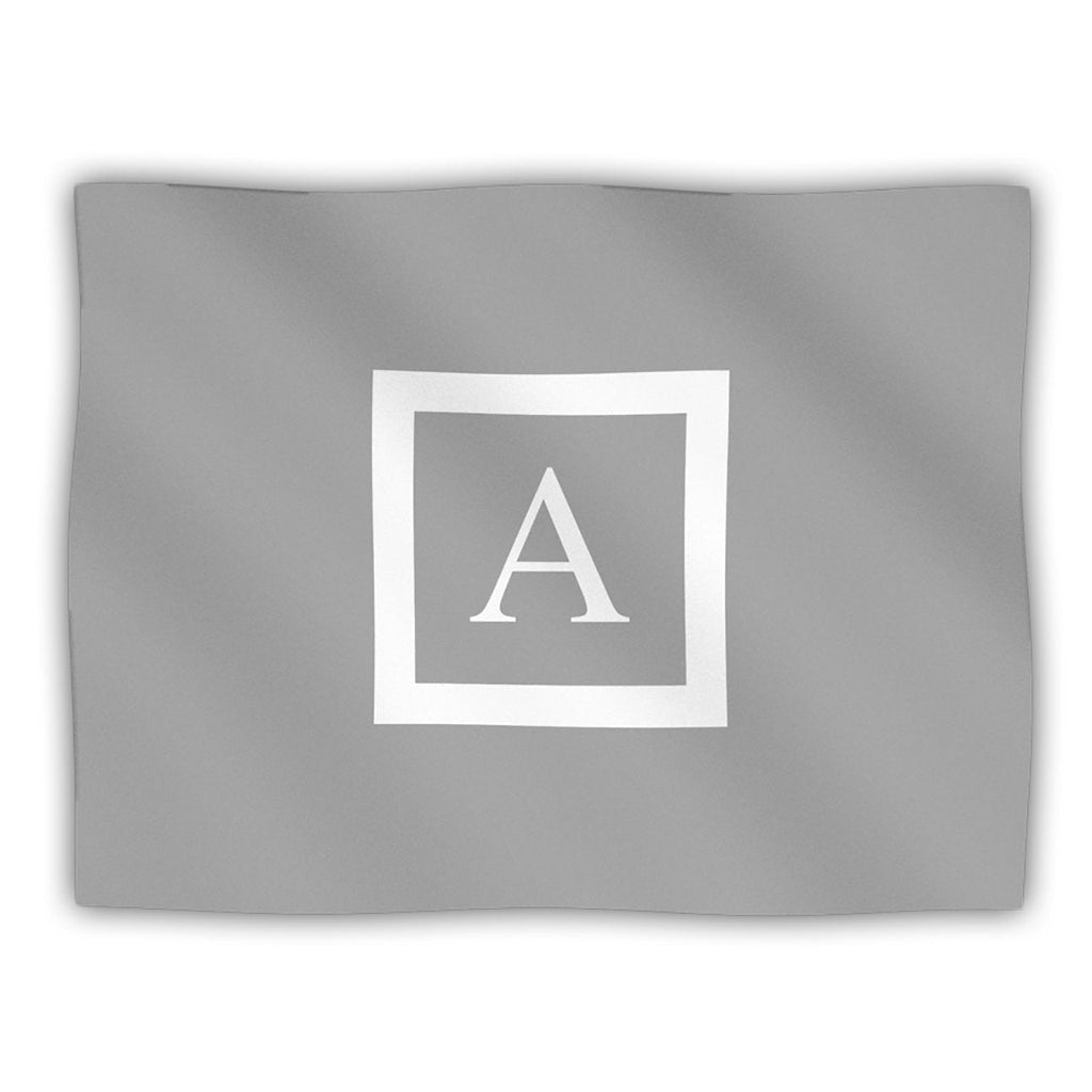 [Australia] - KESS InHouse Kess Original 'Monogram Solid Grey Letter A' Dog Blanket, 40 by 30-Inch 