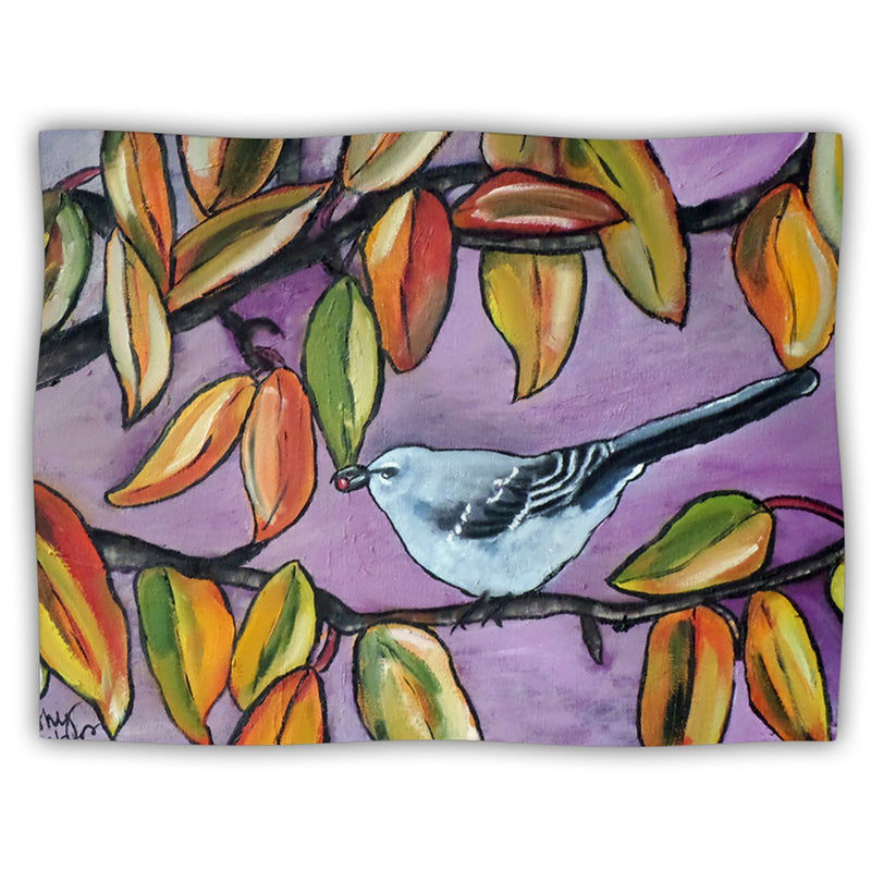 [Australia] - KESS InHouse Cathy Rodgers Mockingbird Purple Orange Pet Blanket, 40 by 30-Inch 