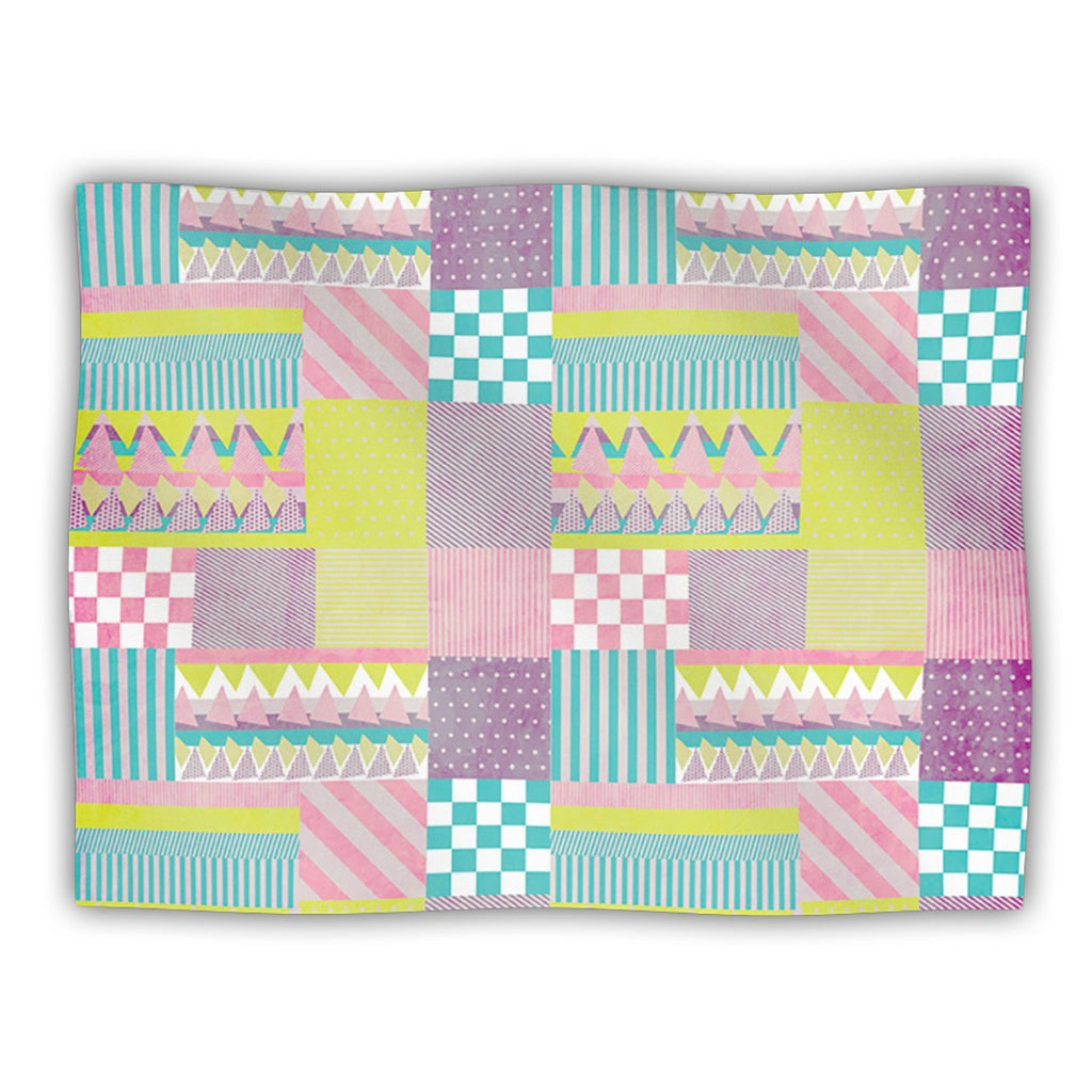 [Australia] - KESS InHouse Louise Machado Patchwork Purple Green Pet Dog Blanket, 60 by 50-Inch 