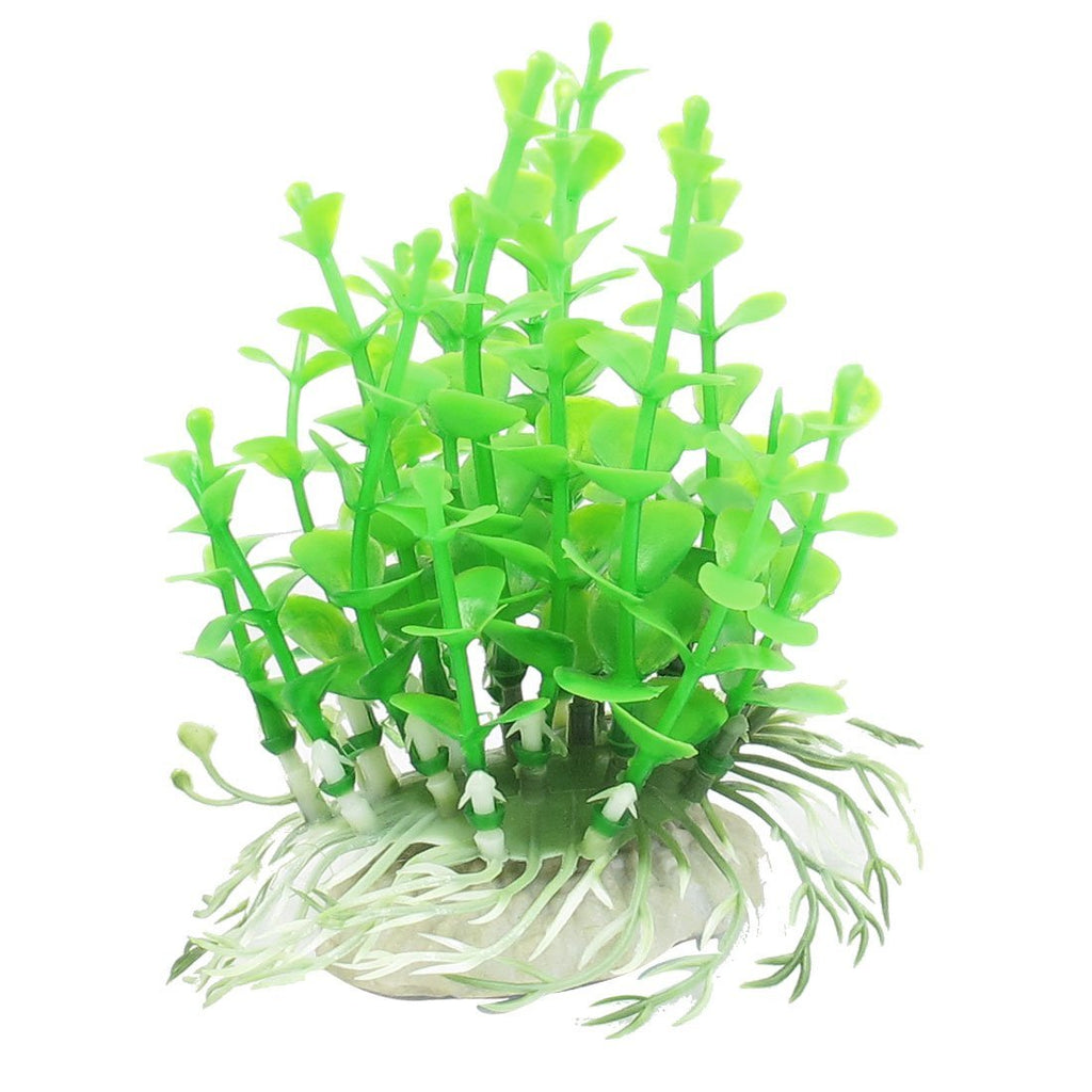 [Australia] - Uxcell Ceramic Base Aquatic Emulational Manmade Grass/Plants, Green 