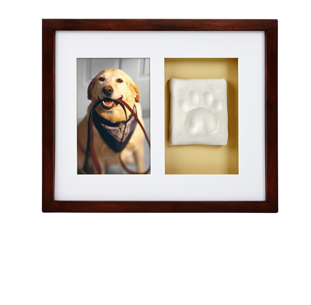 [Australia] - Pearhead Dog Or Cat Paw Prints Pet Wall Frame, Holiday Gift for Pet Owner, Great Gift for Pet Lover Pawprint Wall Frame, Espresso 