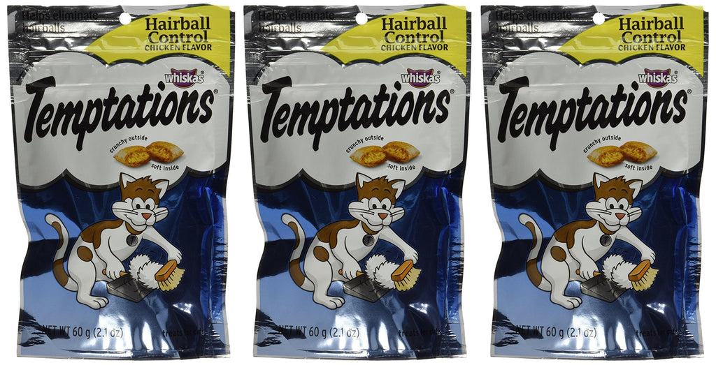 Temptations Hairball Control, Chicken (Pack of 3) - PawsPlanet Australia