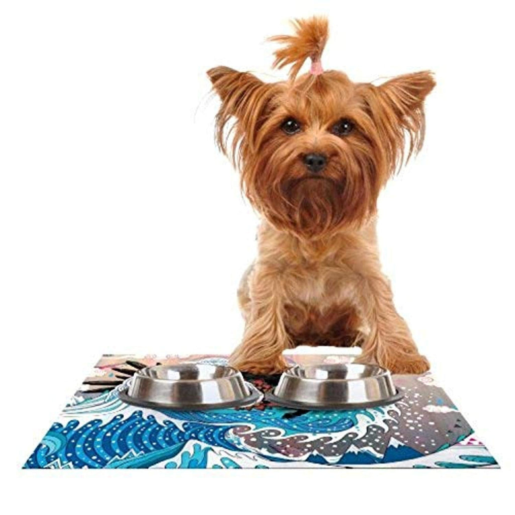 [Australia] - KESS InHouse Mat Miller Unstoppable Bull Feeding Mat for Pet Bowl, 24 by 15-Inch 