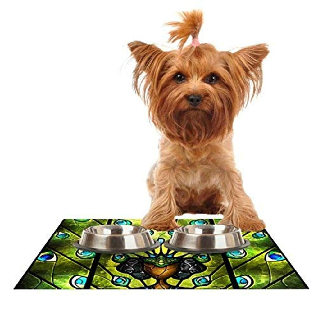 [Australia] - KESS InHouse Mandie Manzano Angel Eyes Feeding Mat for Pet Bowl, 24 by 15-Inch 