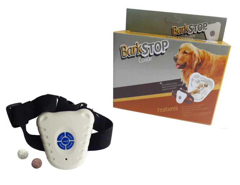 [Australia] - PET LIFE Aniti-Shock Waterproof Safe Anti-Bark Training Collar Trainer, White 