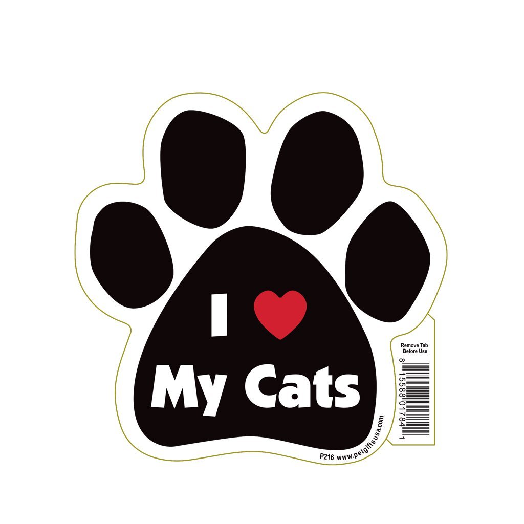 [Australia] - I Love (Heart) My Cats Pet Magnet 