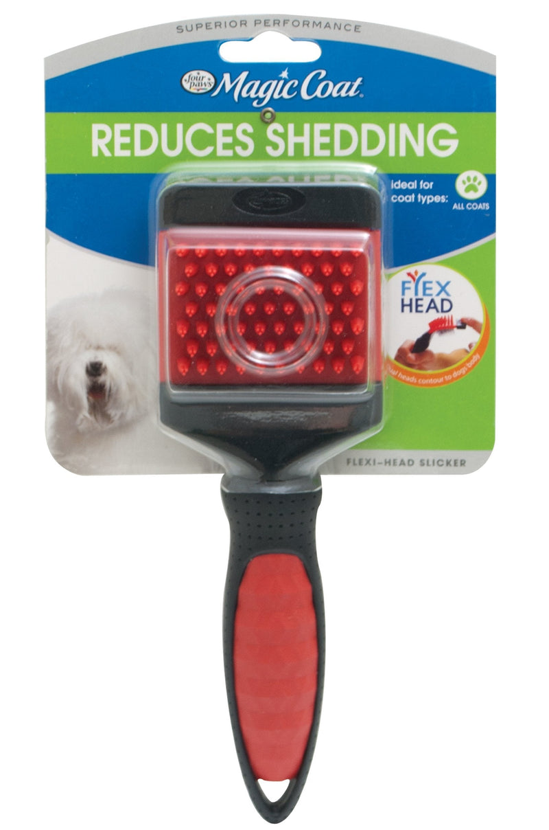 [Australia] - Four Paws Magic Coat Flexi Head Dog Grooming Slicker Brush 