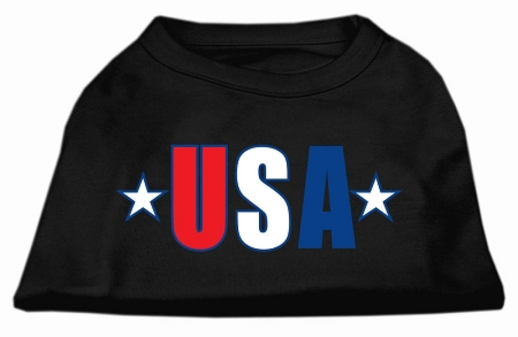 [Australia] - Mirage Pet Products USA Star Screen Print Shirt, Large, Black 