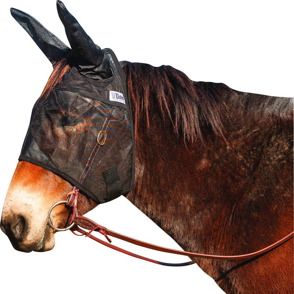 Cashel Quiet Ride Fly Mask With Extra Long Ears for Mule/Donkey - Small Quarter Horse/Arab/Cob Mule Arabian/Small Mule - PawsPlanet Australia