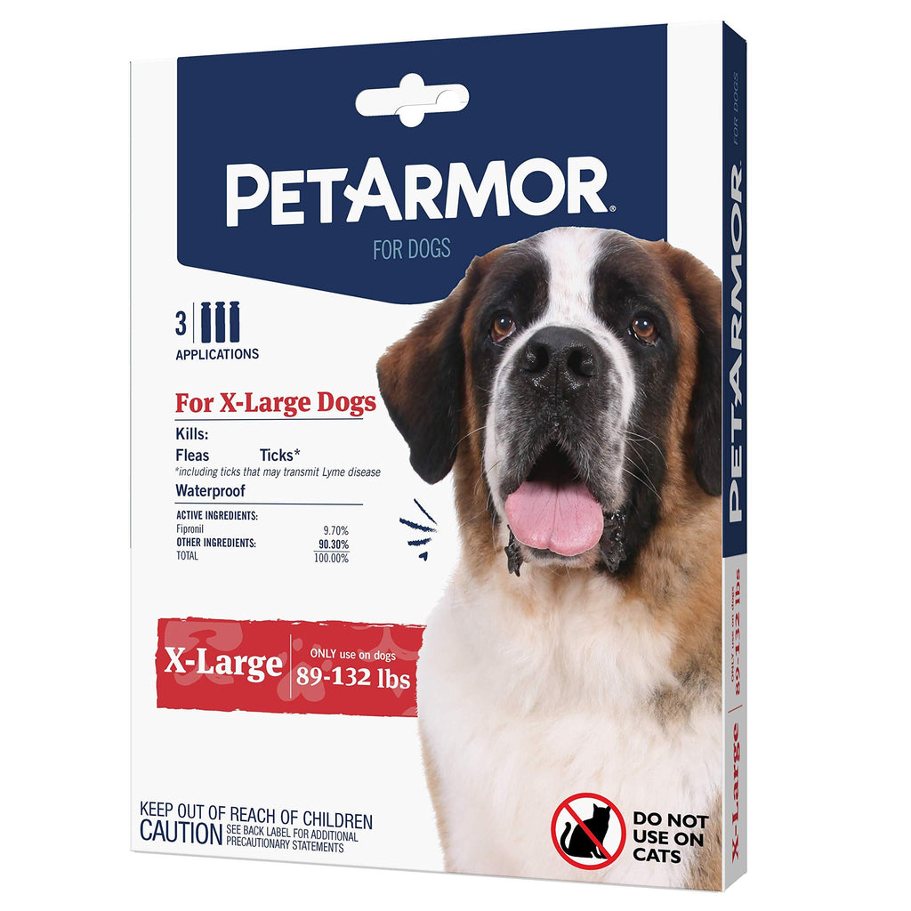 PetArmor for Dogs, Flea and Tick Treatment for Extra Large Dogs (89-132 Pounds), Includes 3 Month Supply of Topical Flea Treatments - PawsPlanet Australia