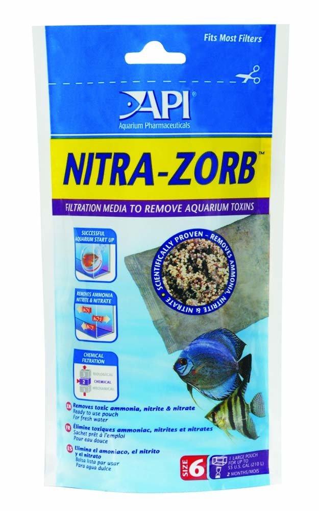 [Australia] - API Nitra-Zorb Filter Media Pouch 7.4 Ounces Size 6 Removes Aquarium Toxins (2 Pack) 