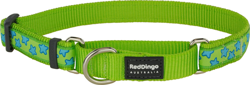 [Australia] - Red Dingo Martingale Lime Green with Turquoise Stars Collar Small-Medium 