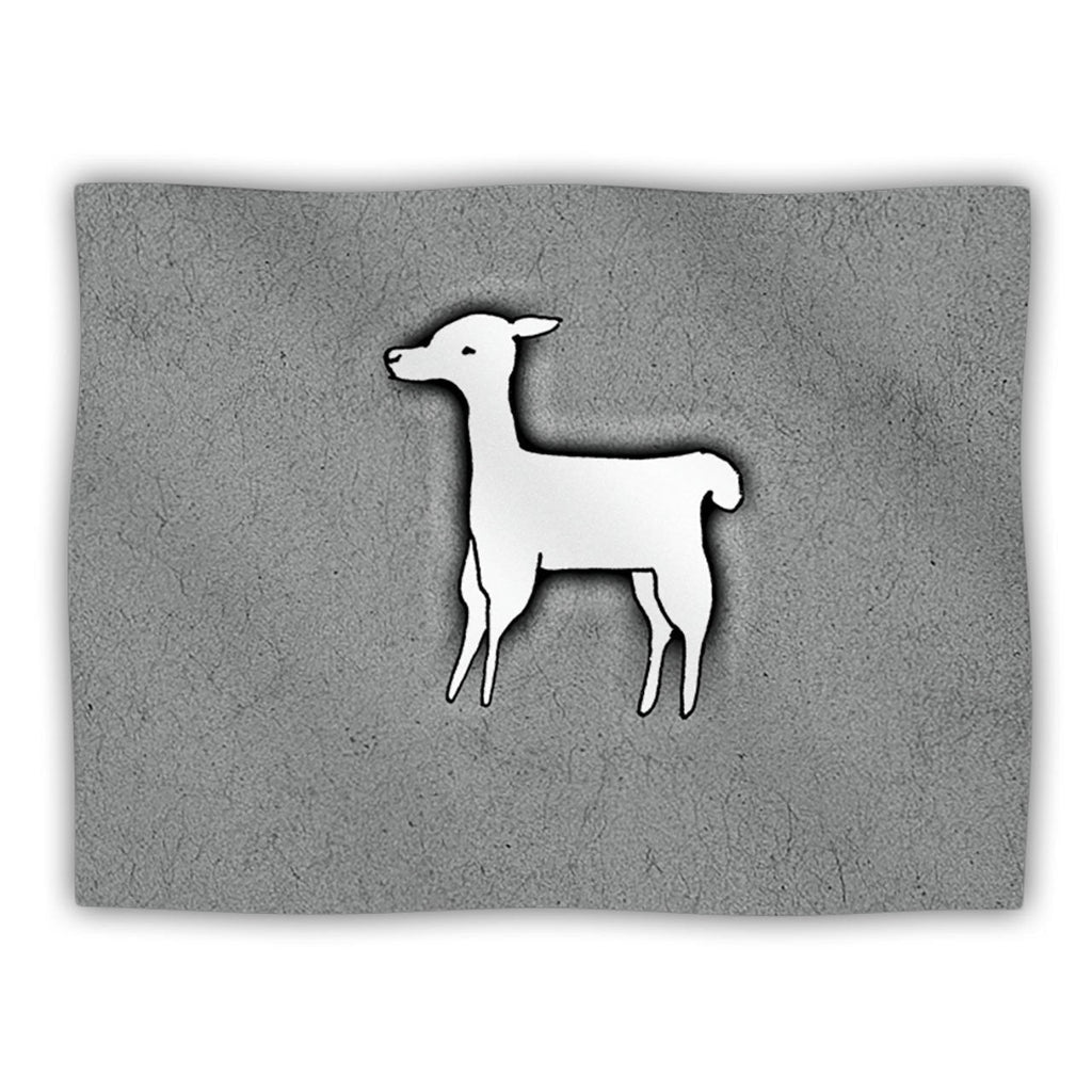 [Australia] - KESS InHouse Monika Strigel Llama One Pet Dog Blanket, 30 by 40-Inch, Grey 