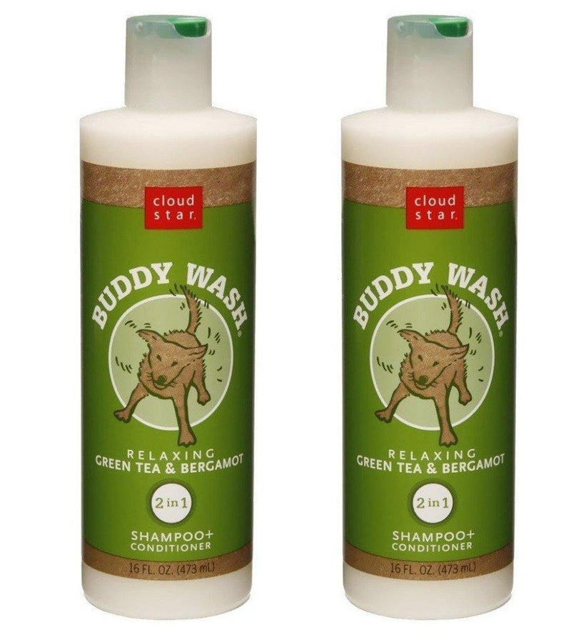 [Australia] - Cloud Star Buddy Wash Dog Shampoo and Conditioner, Relaxing Green Tea and Bergamot 16oz (2 Pack) 