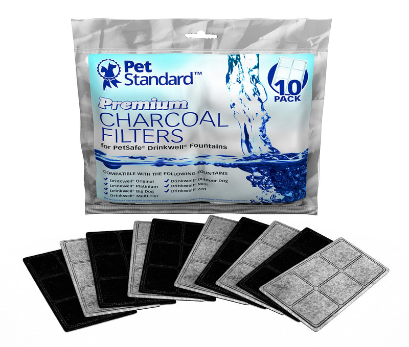 Premium Charcoal Filters for PetSafe Drinkwell Fountains, Pack of 10 - PawsPlanet Australia